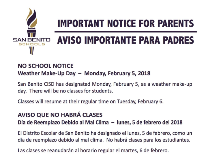 no school notice